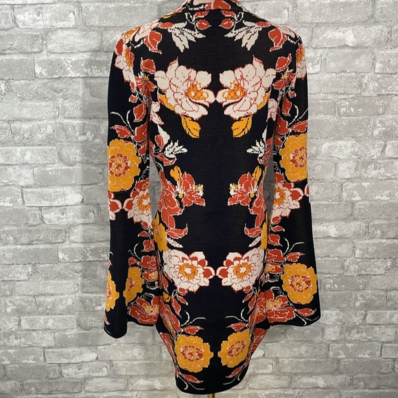 Flying Tomato Black and Orange Floral Mini Dress - Picture 5 of 10